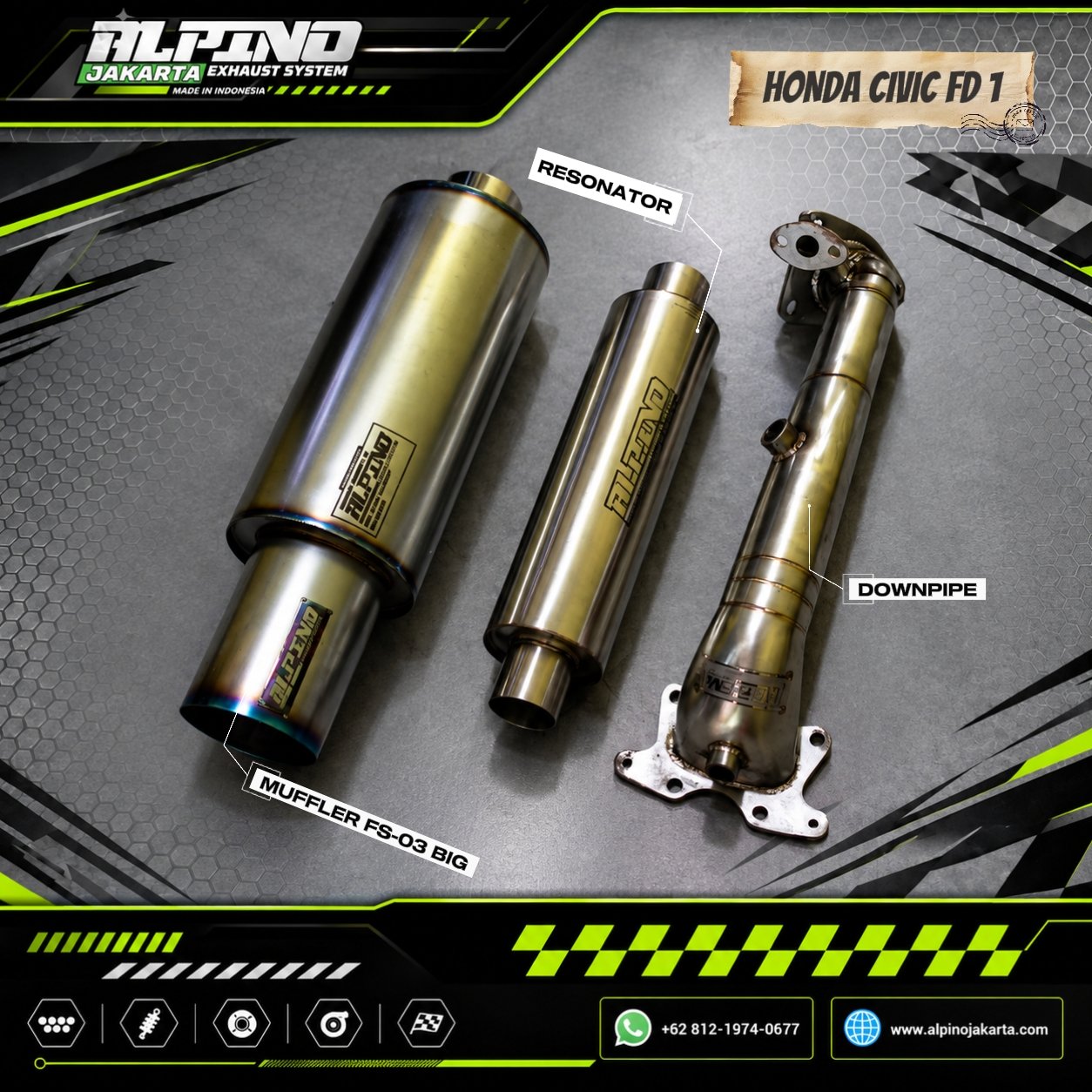 Knalpot CIVIC fd1